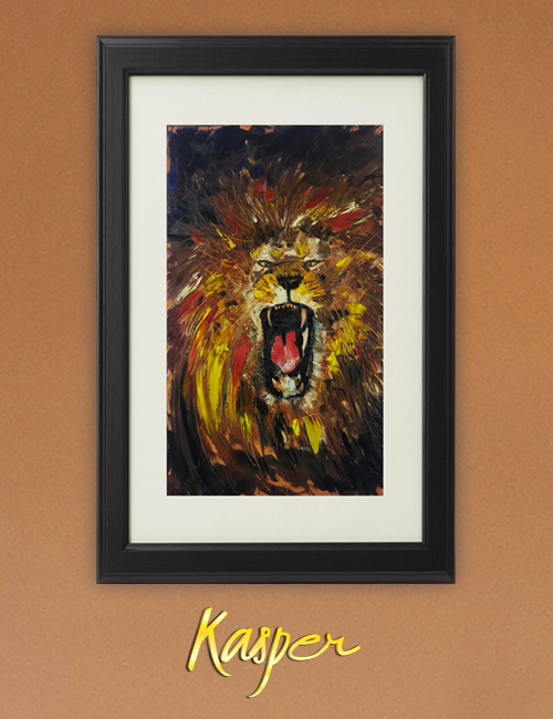 Lion Oil Painting on canvas_Rudolph-Kasper Lion Oil Painting on canvas for sale by_rudolph-kasper