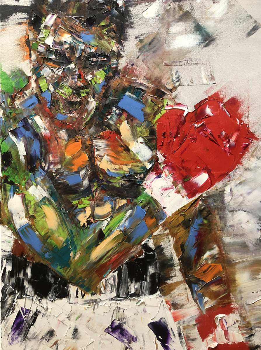 rudolph-kasper_Oil-Paintng-for-sale_muhammad-ali Muhammad Ali Oil Painting on canvas