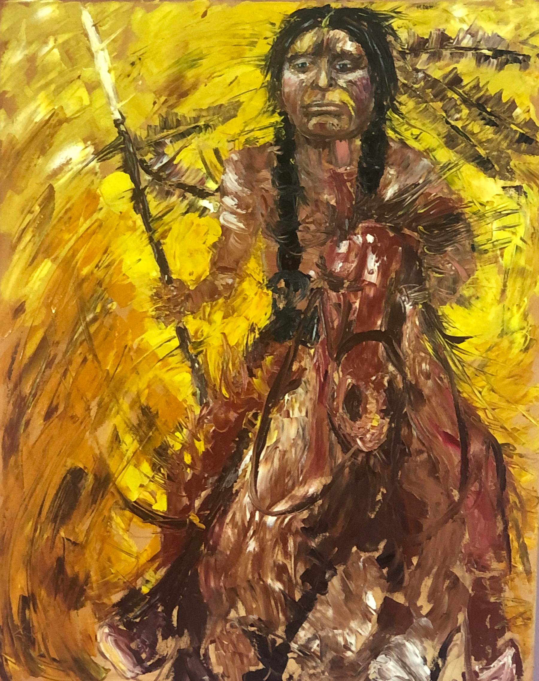 quanah-parker_oil-painting-for-sale_Rudolph-Kasper_contemporary artist Oil Paintng for sale - Quanah Parker - Rudolph Kasper - Contemporary Art