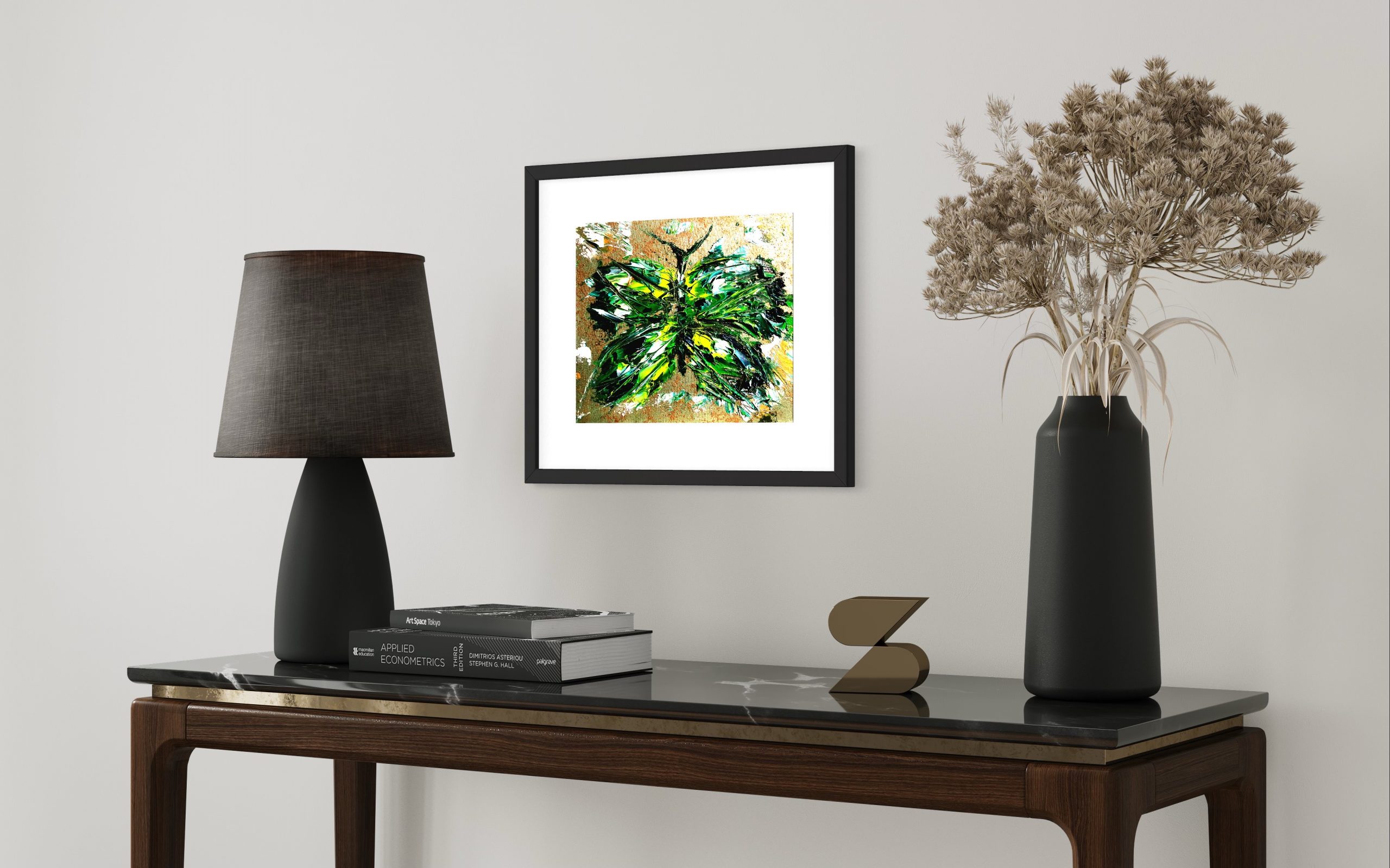 IMG_4345 Emerald Light - Butterfly Art - Oil Painting