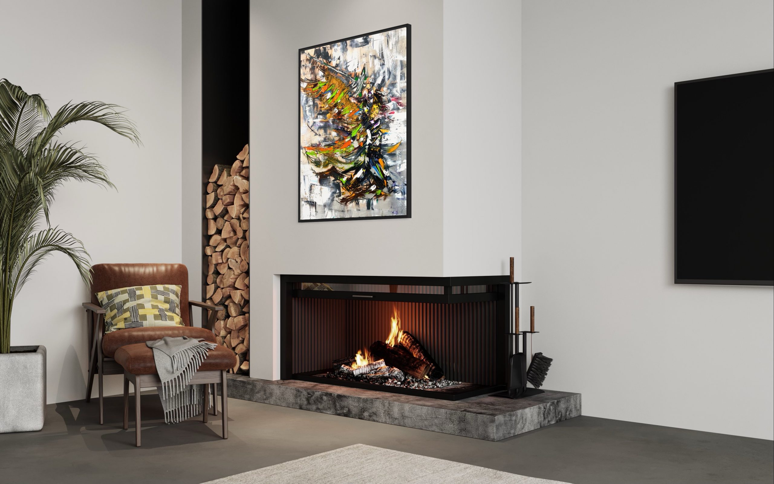 IMG_4562 Winged Warrior Oil Painting