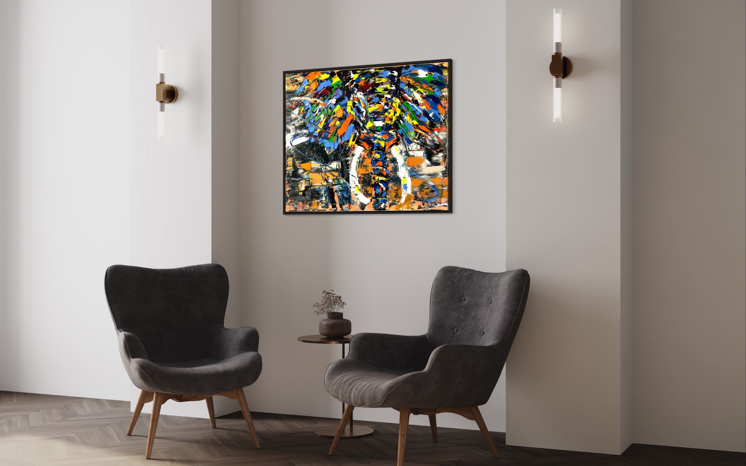 IMG_4973 Elephant Oil Painting