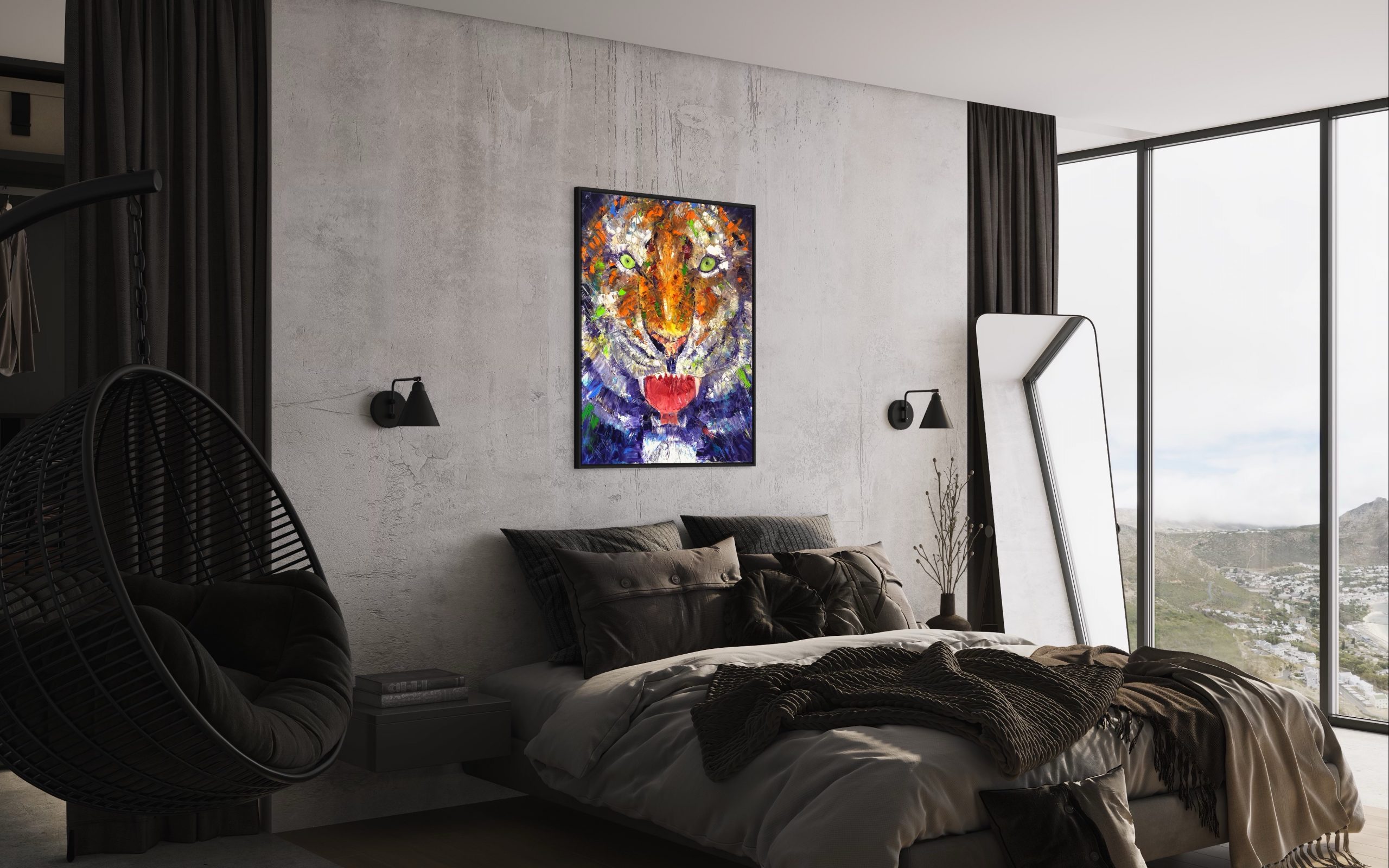 IMG_4981 Crouching Tiger Oil Painting