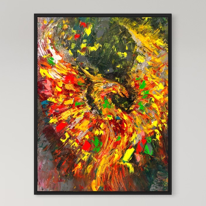 Rebirth Phoenix Oil Painting