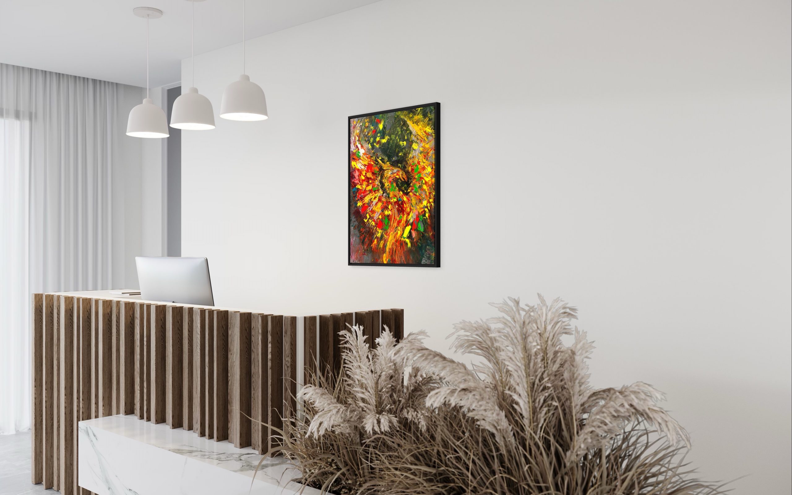 IMG_4995 Rebirth Phoenix Oil Painting