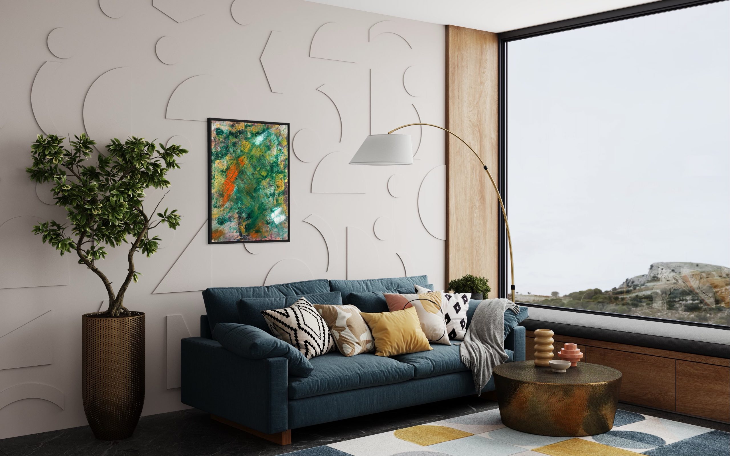 IMG_5016 Golden Emerald Abstract Art